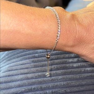 Pandora Lariat Jeweled Elegant Silver Bracelet